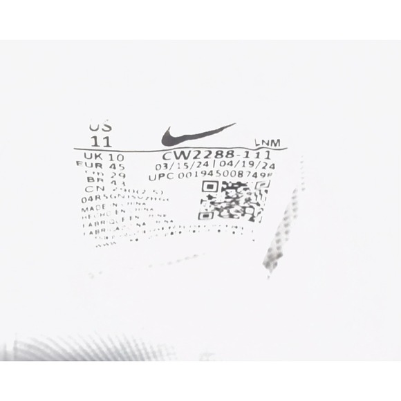 NIKE AIR FORCE 1 Men's Sneakers Shoes Triple White CW2288-111 Size 11 US - Picture 7 of 8